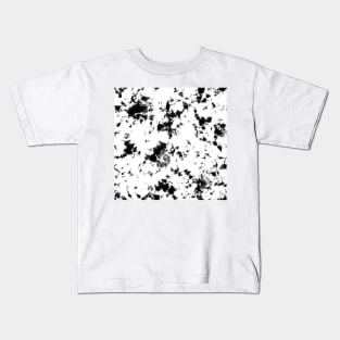 Black and white marble - Tie-Dye Shibori Texture Kids T-Shirt